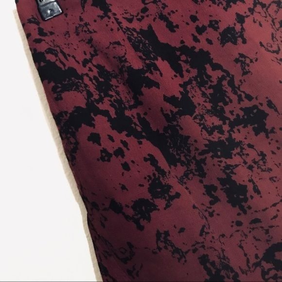 BANANA REPUBLIC Ruffle Flounce Hem Marble Printed Mini Skirt Size 2 - Picture 8 of 9